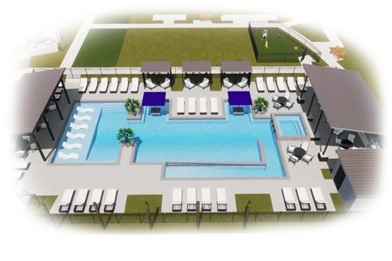 pool design for apartment complex built by galaxy pool contractor san antonio tx